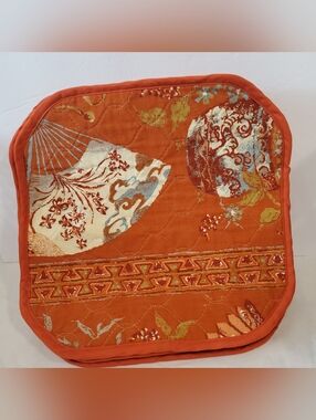 Vintage Asian Quilted Placemats, 6 Total